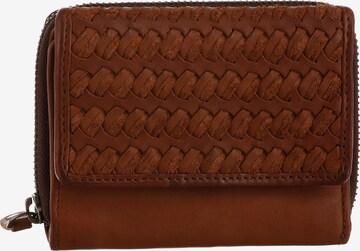 Harbour 2nd Wallet 'Soft Weaving Cindy' in Brown: front