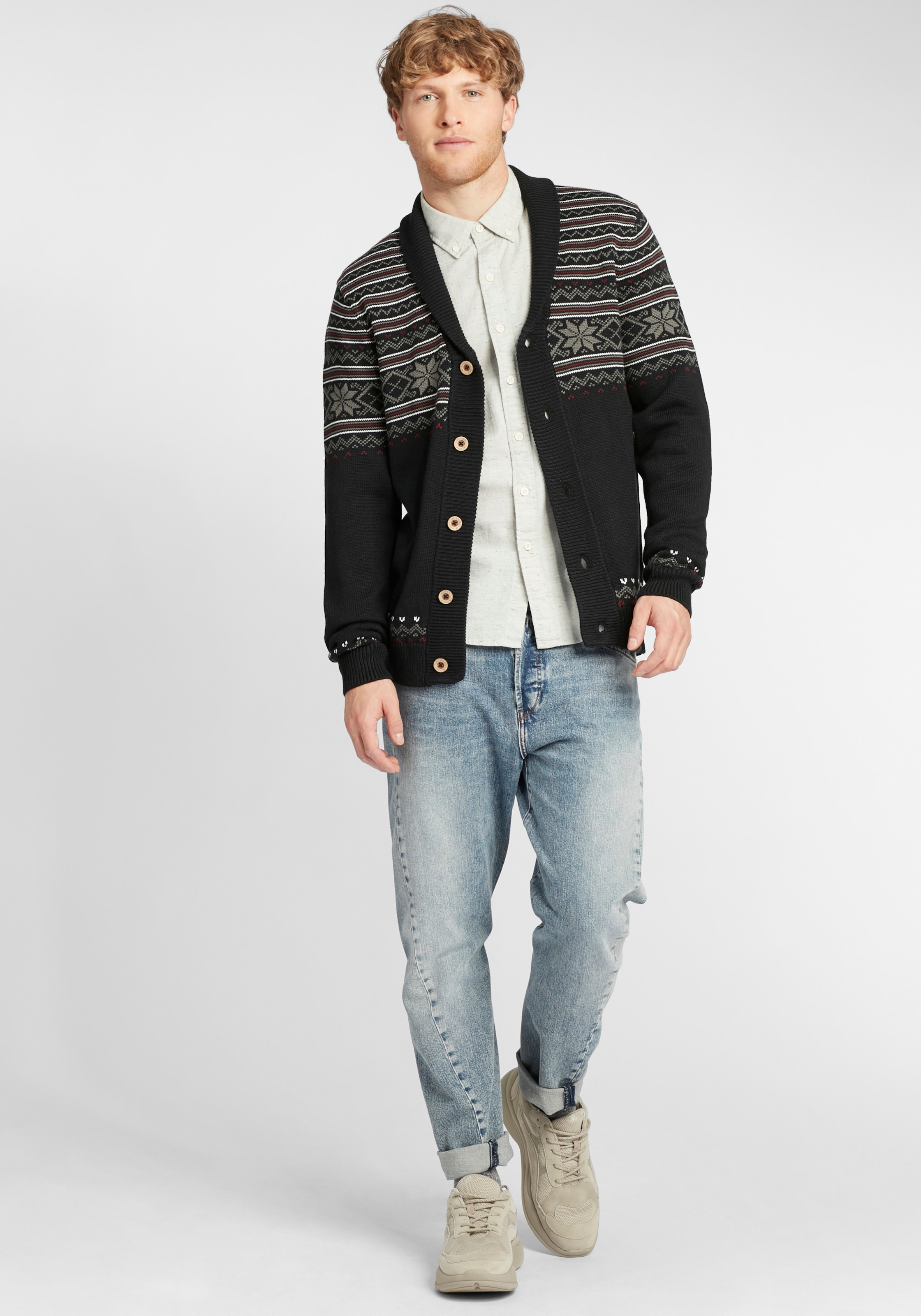 Männer Pullover & Strick BLEND Strickjacke 'Velero' in Schwarz - JF11551 Männer Pullover & Strick BLEND Strickjacke 'Velero' in Schwarz - JF11551