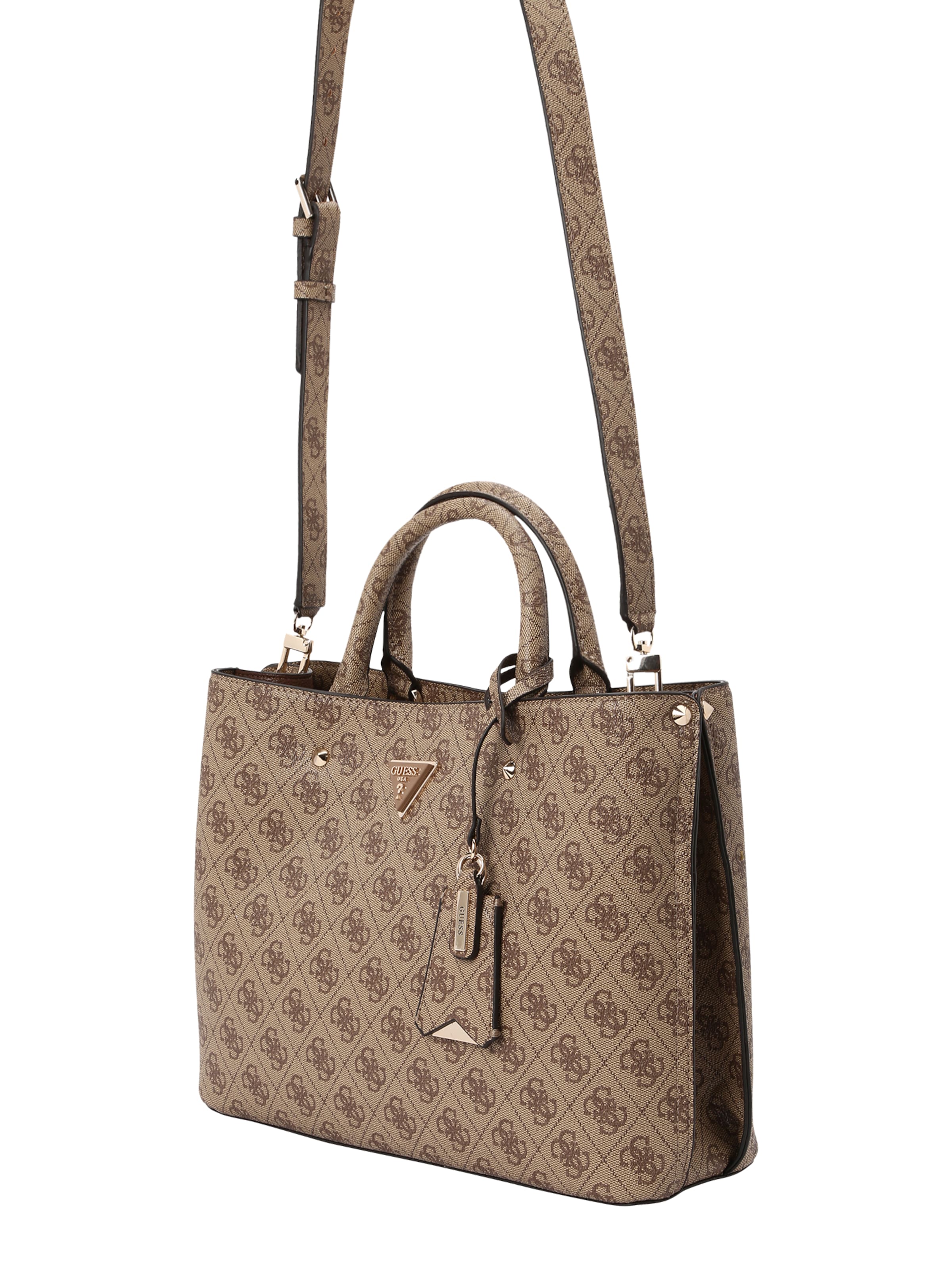 GUESS Handbag 'Meridian' in Brown: front