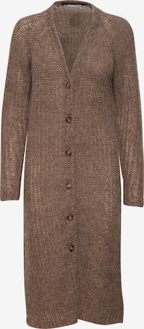 Fransa Knit Cardigan 'Frbien Car 2' in Brown: front