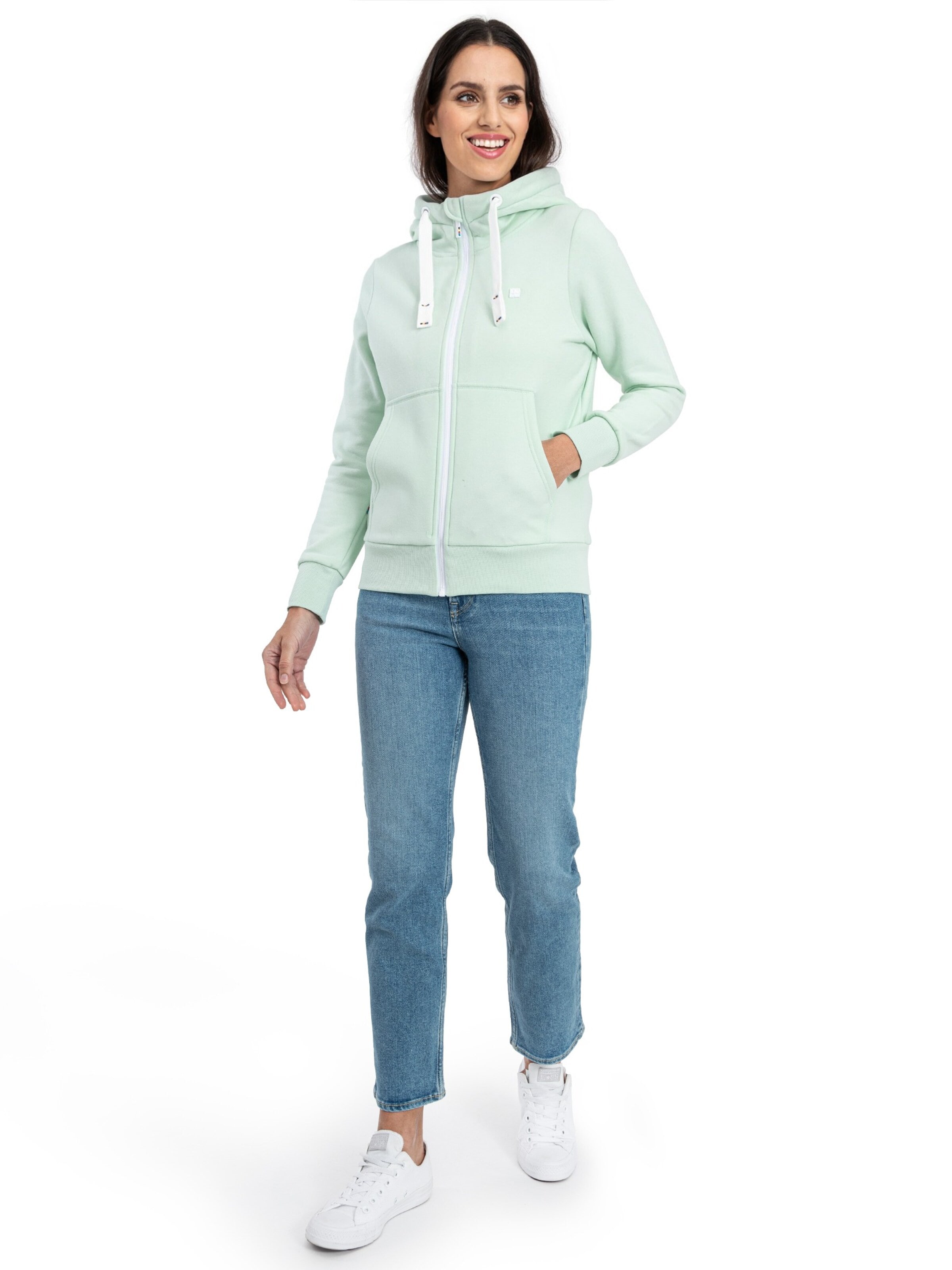 deproc Sweatjacke 'FinjaCMYK II'‌‌‌‌‌‌ in Grün