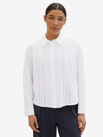 TOM TAILOR Blouse in Wit: voorkant