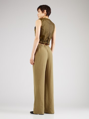 PIECES Wide leg Pants 'MADDIE' in Green