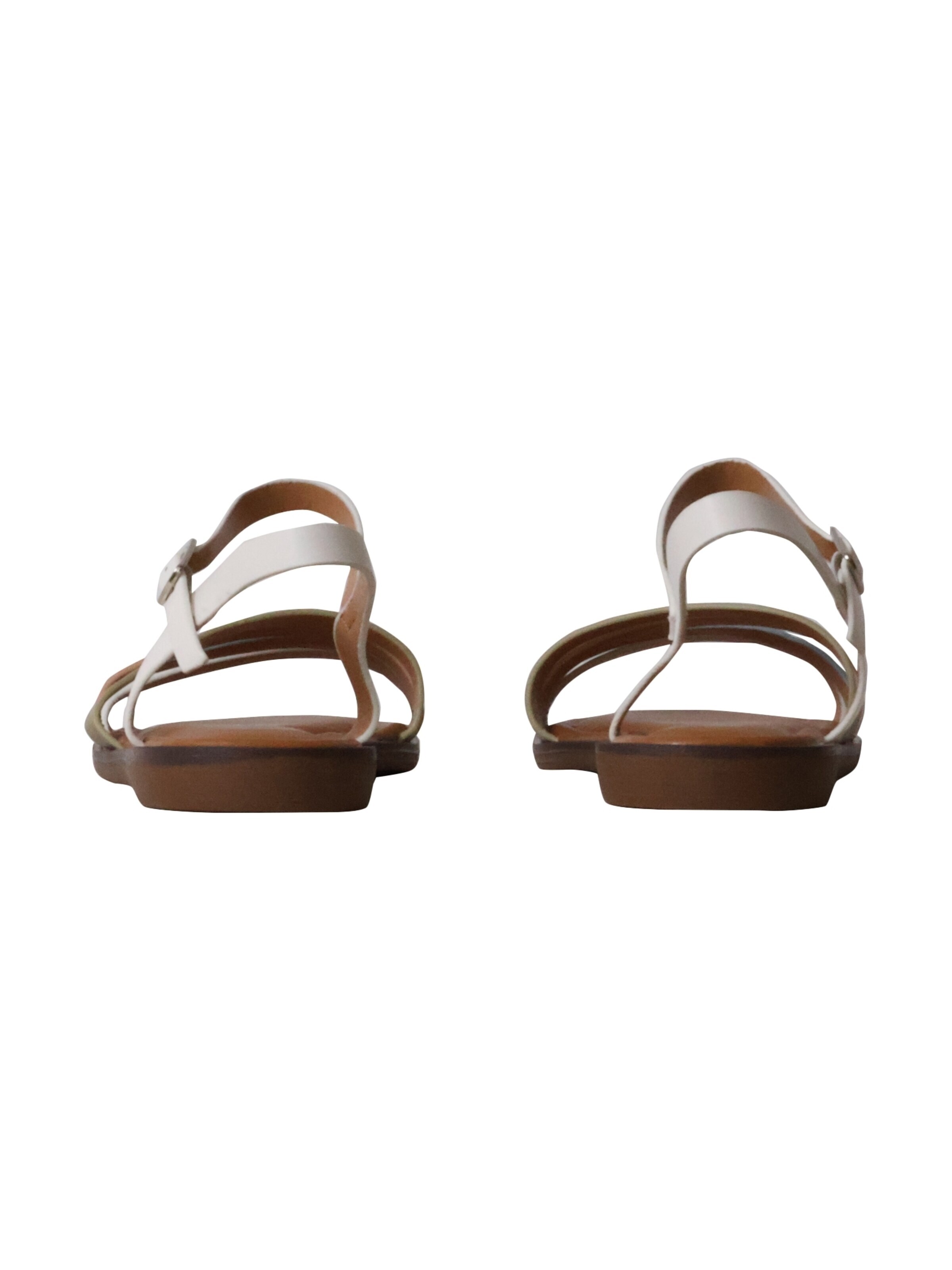 POTI PATI - Sandalias con hebilla 'Flache Sandalen mit Riemchen' en blanco