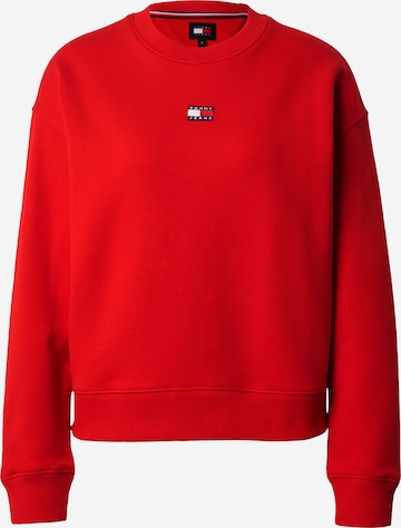 Tommy Jeans Sweatshirt in Rood: voorkant