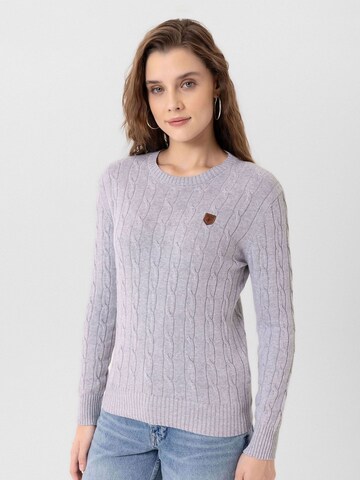 Jacey Quinn - Jersey 'Emelia' en gris: frente