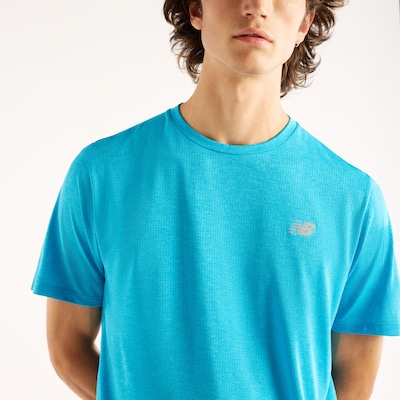 new balance Camisa funcionais 'Athletics' em L em turquesa, Vista do artigo