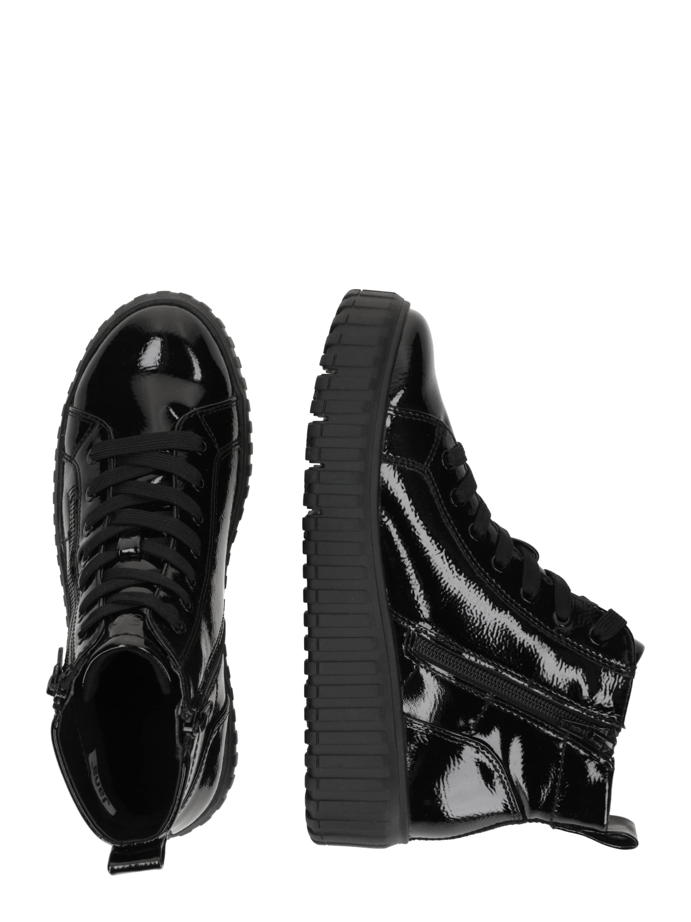 JANA Fűzős rövid szárú csizmák - fekete