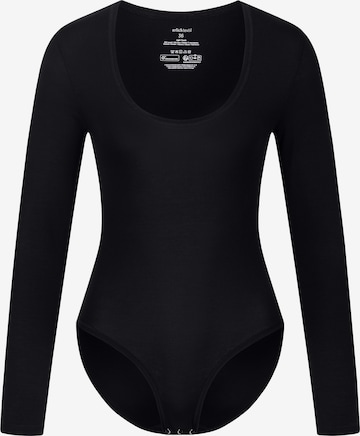 Erlich Textil Shirtbody in Schwarz: Vorderseite