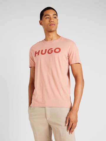 HUGO Red T-shirt 'Dulivio' i röd: framsida