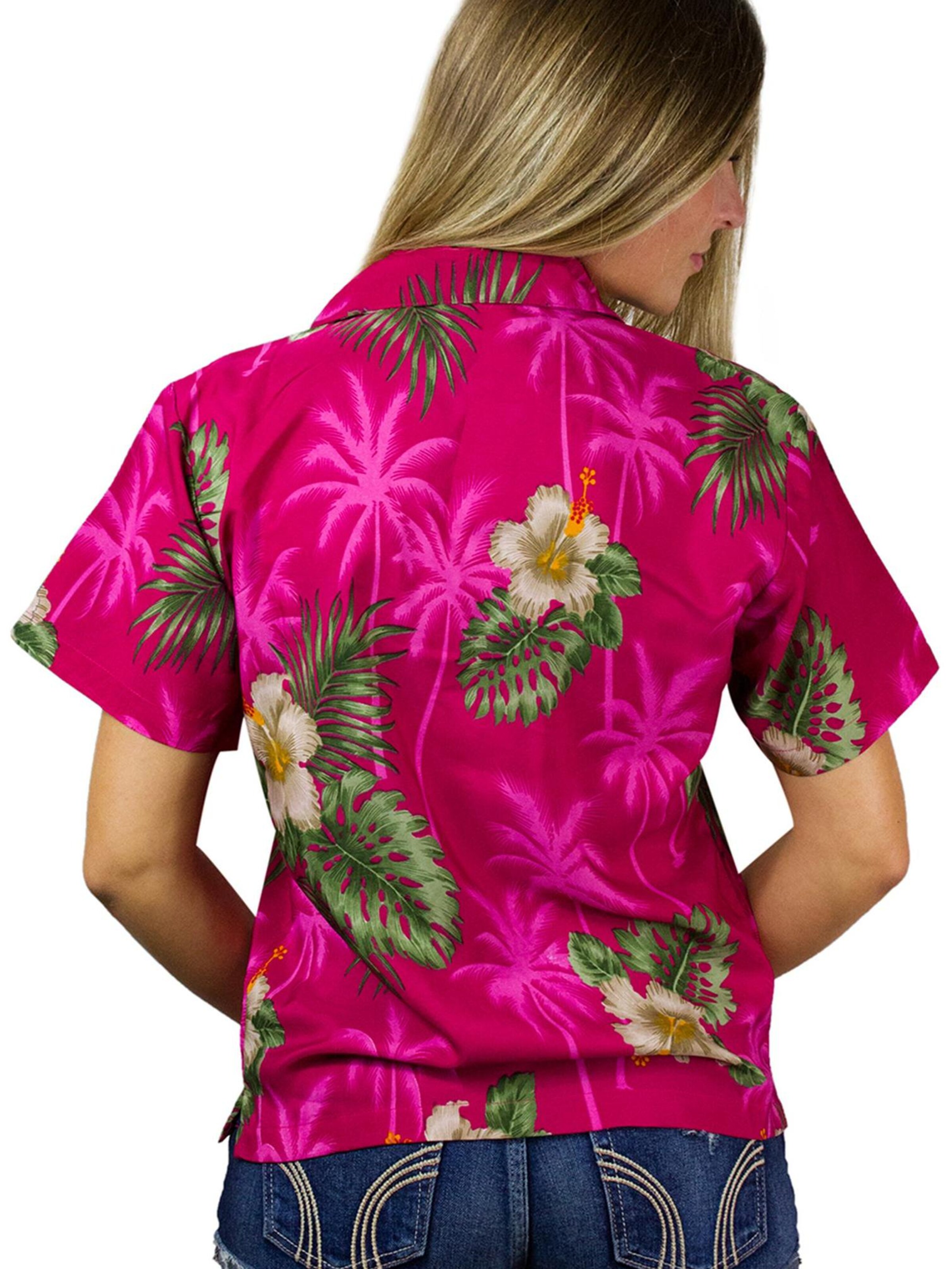 King Kameha Bluse 'Small Flower'‌‌‌‌‌‌‌‌ in Pink