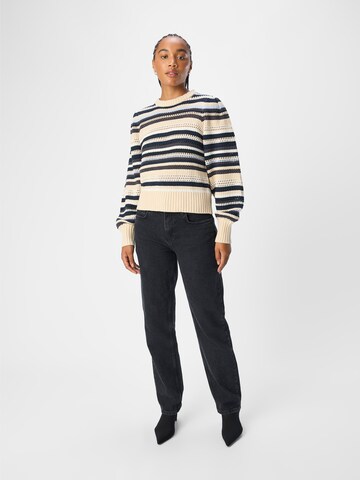 OBJECT Sweater 'OBJLola' in Beige