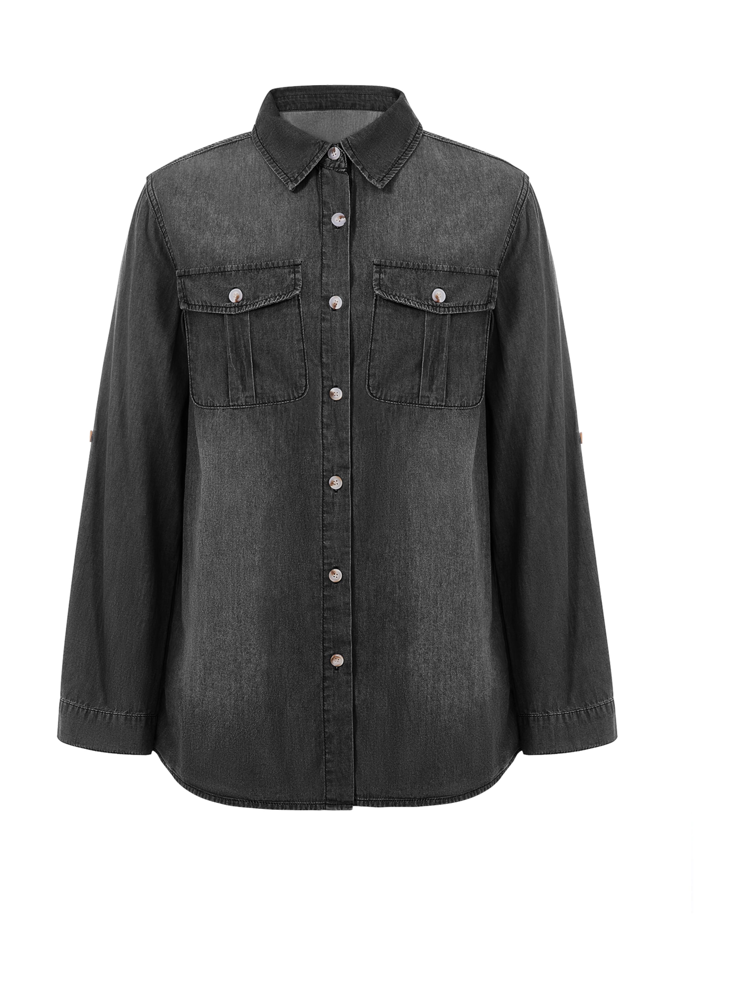 Camicia da donna di Imily Bela in nero: frontale