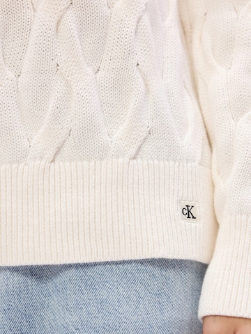 Calvin Klein Jeans Pulover | bela barva