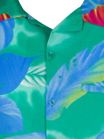 King Kameha Shirt 'Big Flower' in Blau