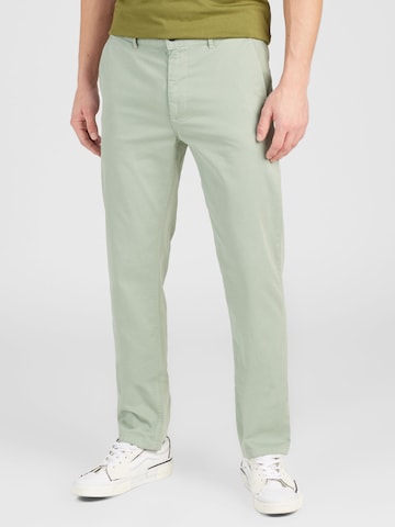 Coupe slim Pantalon chino BOSS Orange en vert : devant