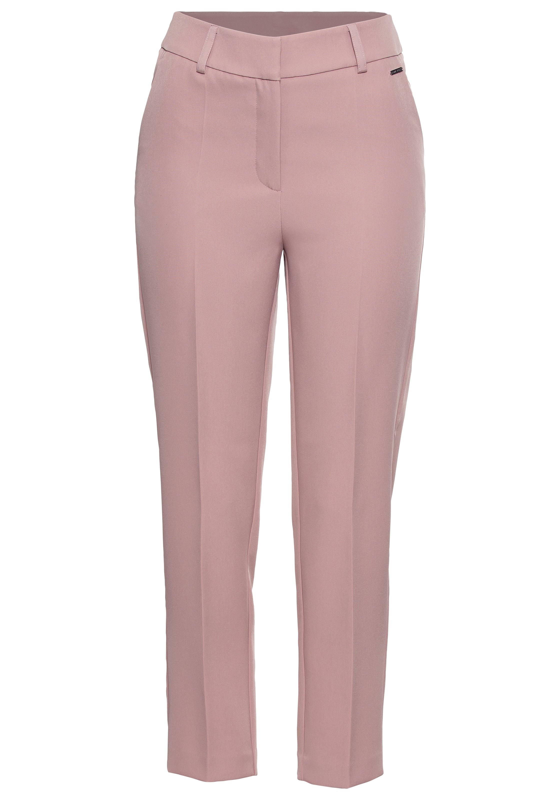 LAURA SCOTT Regular Pleated Pants in Pink: front