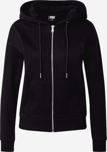 Urban Classics Sudadera con cremallera en negro, Vista del producto