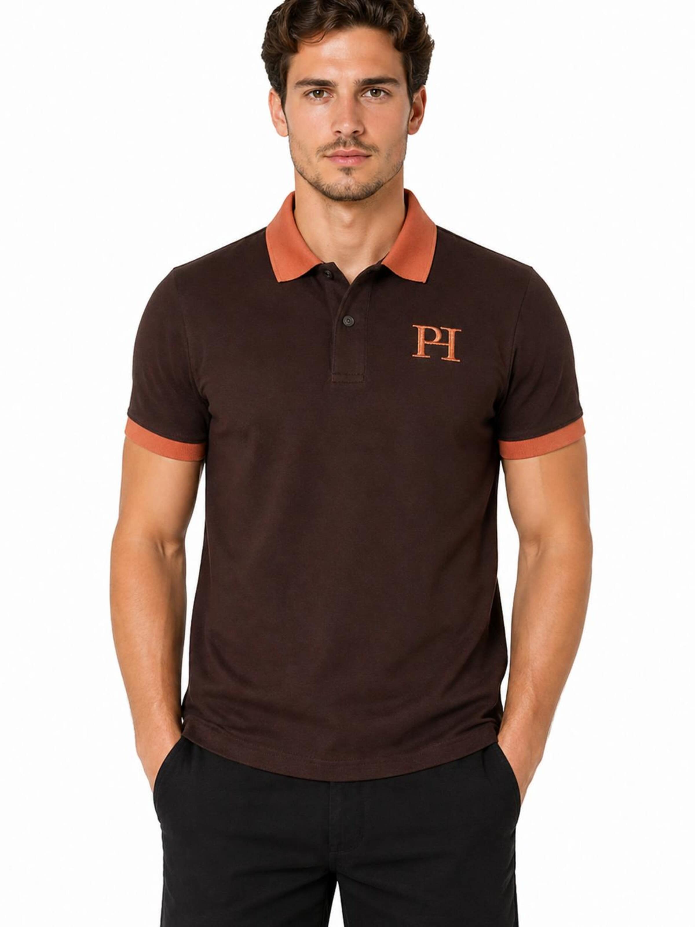 T-Shirt 'PH Polo Adult Brown' PADIJO en marron : devant