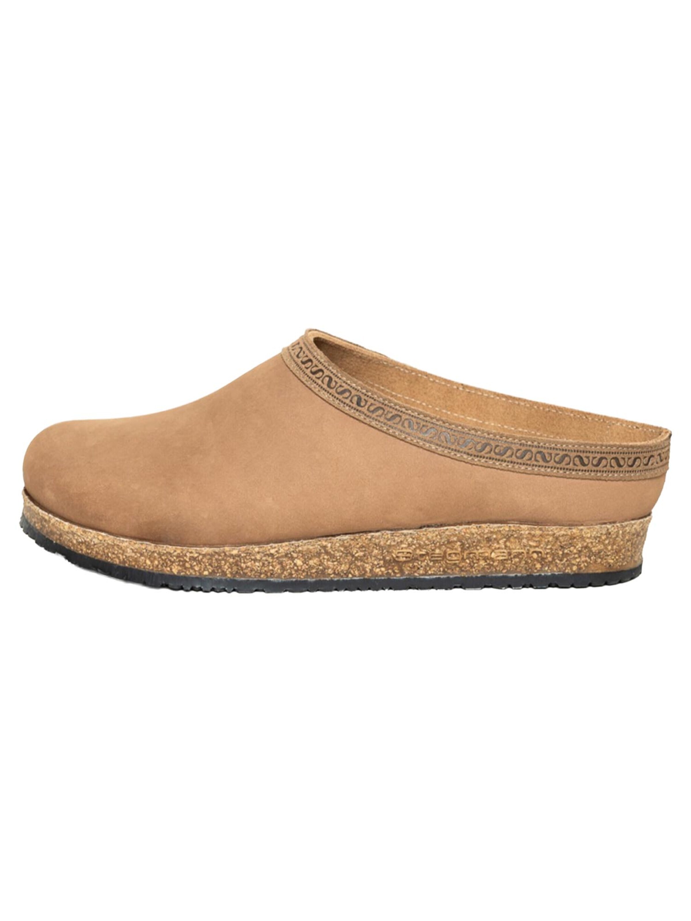 Stegmann Clogs 'Leder' in Beige: voorkant