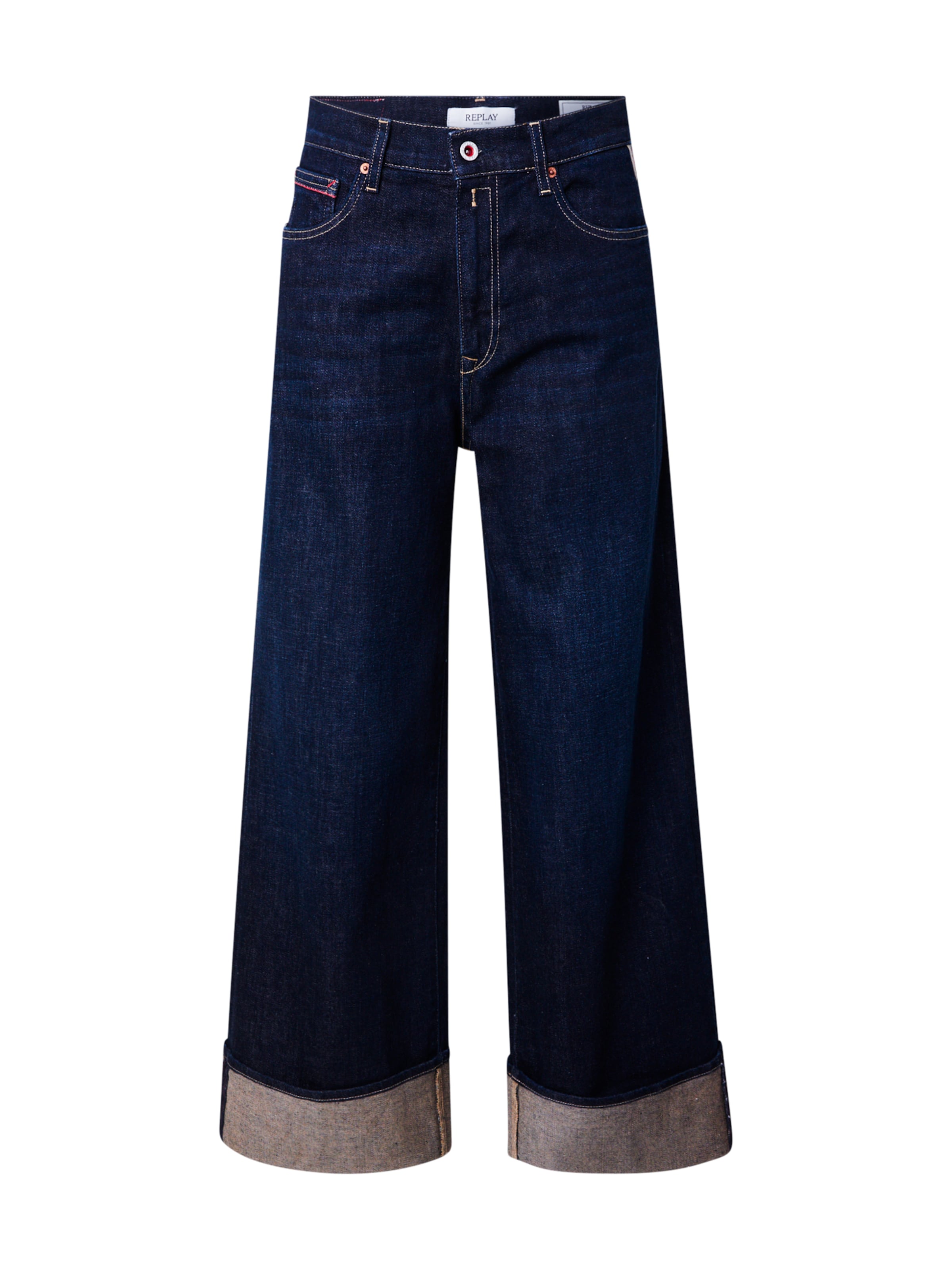 REPLAY Wide leg Jeans 'NALAJA' i blå: framsida