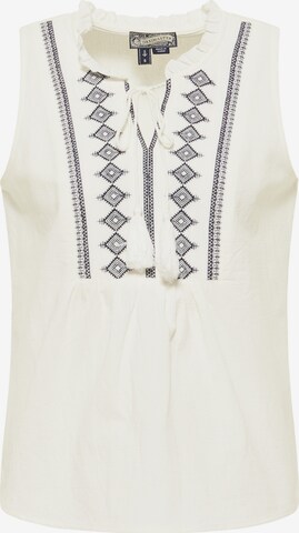 DreiMaster Vintage Blouse 'Boline' in White: front