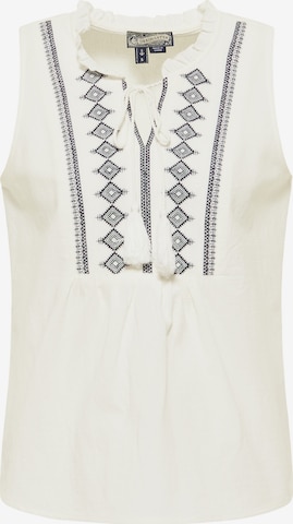 DreiMaster Vintage Blouse 'Boline' in White: front