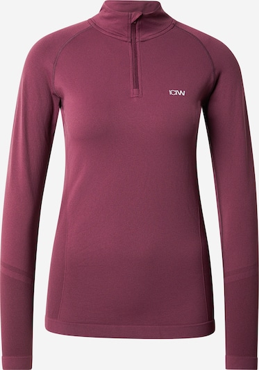 ICANIWILL Toiminnallinen paita 'Define' värissä viininpunainen / valkoinen, Tuotenäkymä
