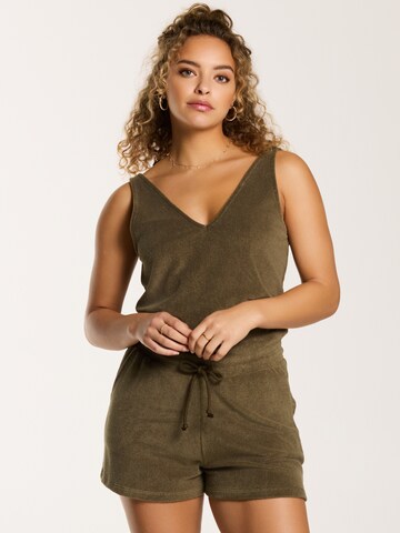 Shiwi Jumpsuit 'FIJI TOWELING' in Bruin: voorkant