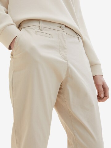 TOM TAILOR Regular Chino Pants in Beige