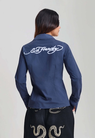 Camicia da donna di Ed Hardy in blu: dietro