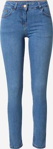 Karen Millen Slimfit Jeans in Blauw: voorkant