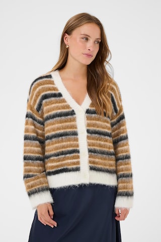SAINT TROPEZ Knit Cardigan 'OlmaSZ' in Brown: front
