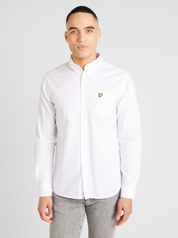 Lyle & Scott Regular fit Button Up Shirt in White: front