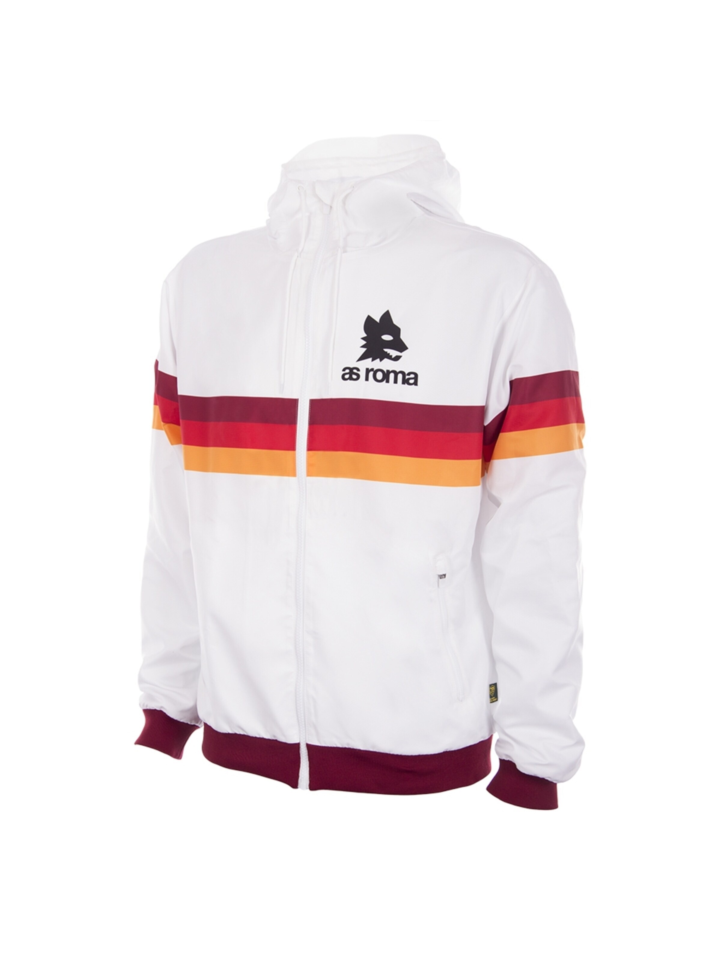 COPA FOOTBALL Sportjas 'AS Roma 1980's Retro Voetbal Windrunner' in M in de kleur Wit, Productweergave