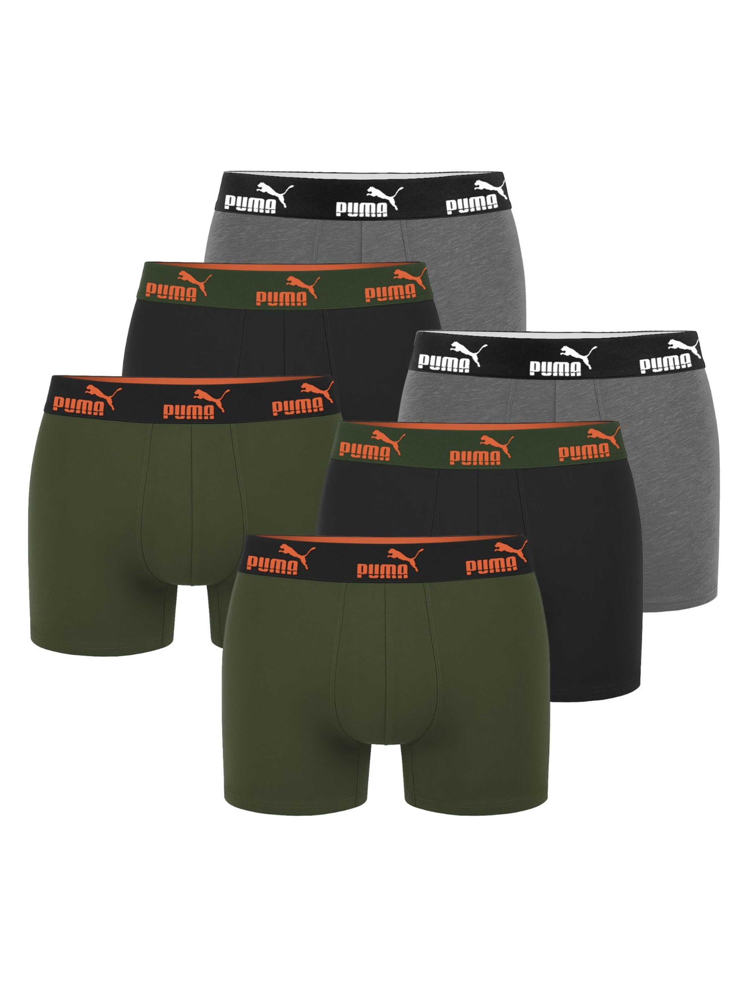 PUMA Boxershorts in Groen: voorkant