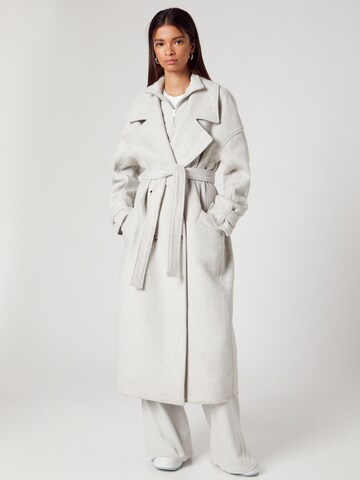 ABOUT YOU x MOGLI Between-Seasons Coat 'Willow' in Grey: front