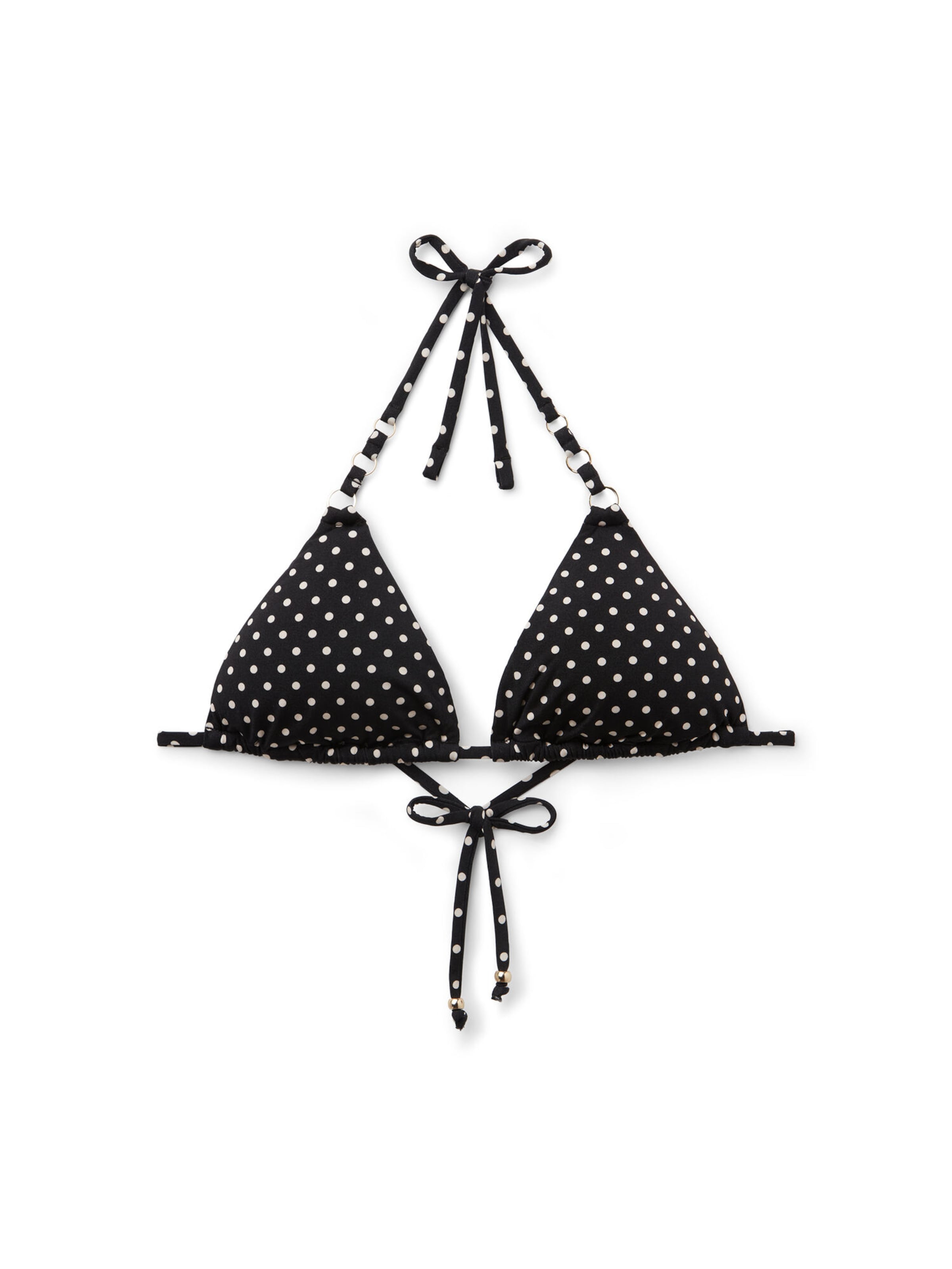 CALZEDONIA Triangel Bikinitop 'POLKA DOT' in Schwarz: Vorderseite