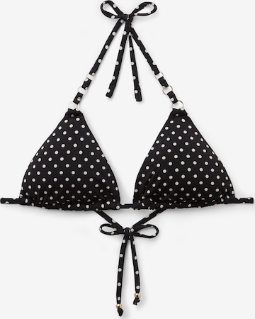 CALZEDONIA Triangel Bikinitop 'POLKA DOT' in Schwarz: Vorderseite