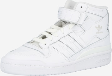 ADIDAS ORIGINALS - Sapatilhas 'Forum Mid' em branco: frente