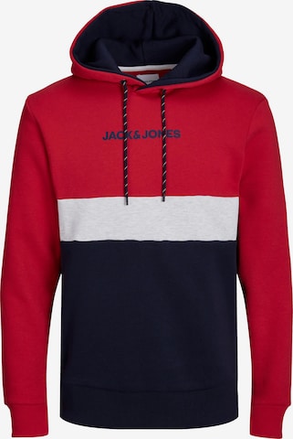Jack & Jones Plus Μπλούζα φούτερ 'Reid' σε κόκκινο: μπροστά