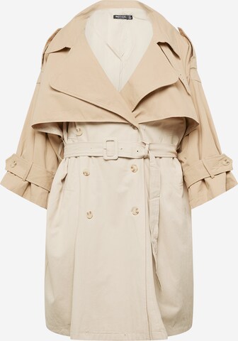 Nasty Gal Plus Tussenmantel in Beige: voorkant