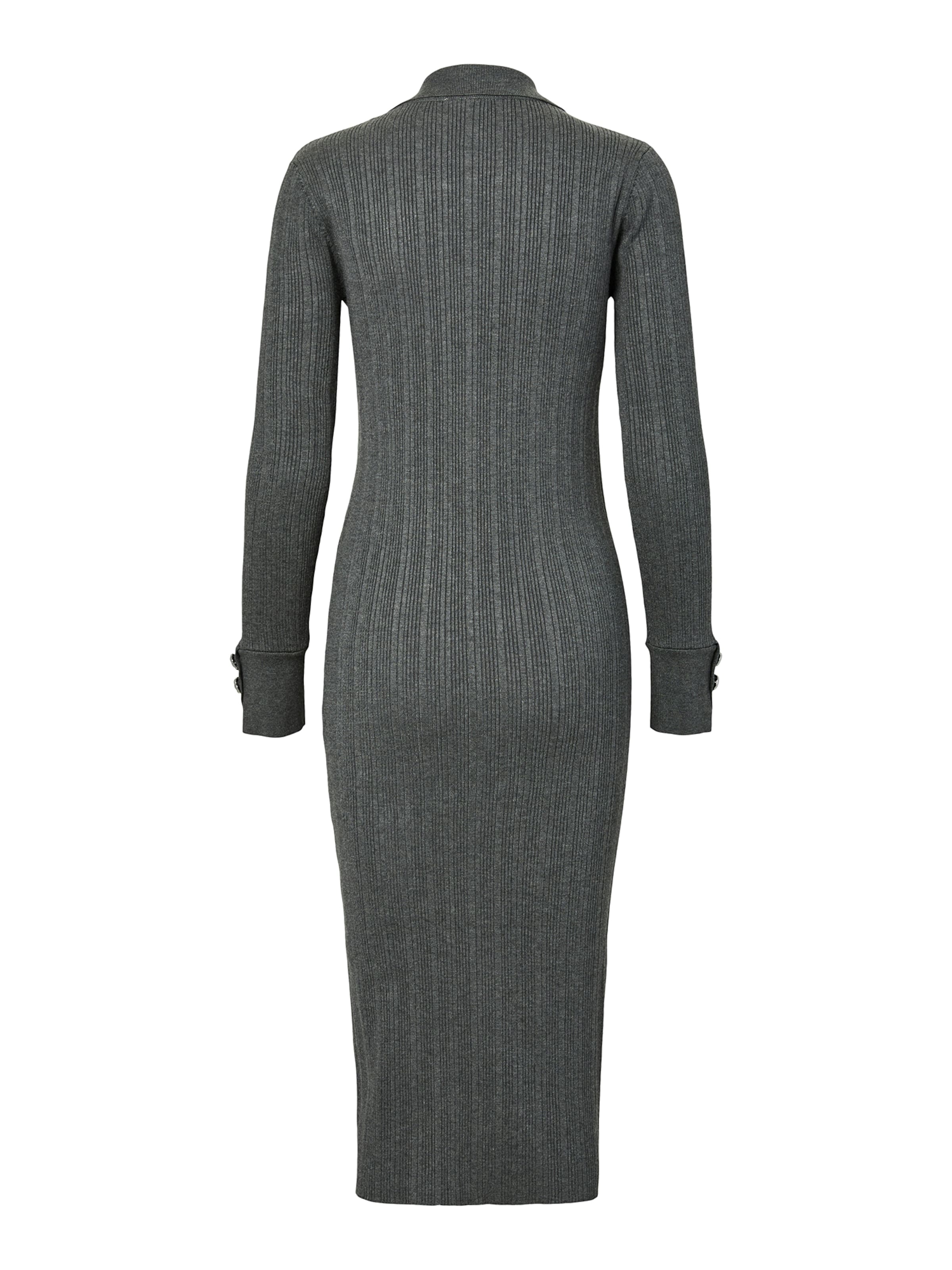 YAS Sukienka z dzianiny 'YASMIQLO' w kolorze szary