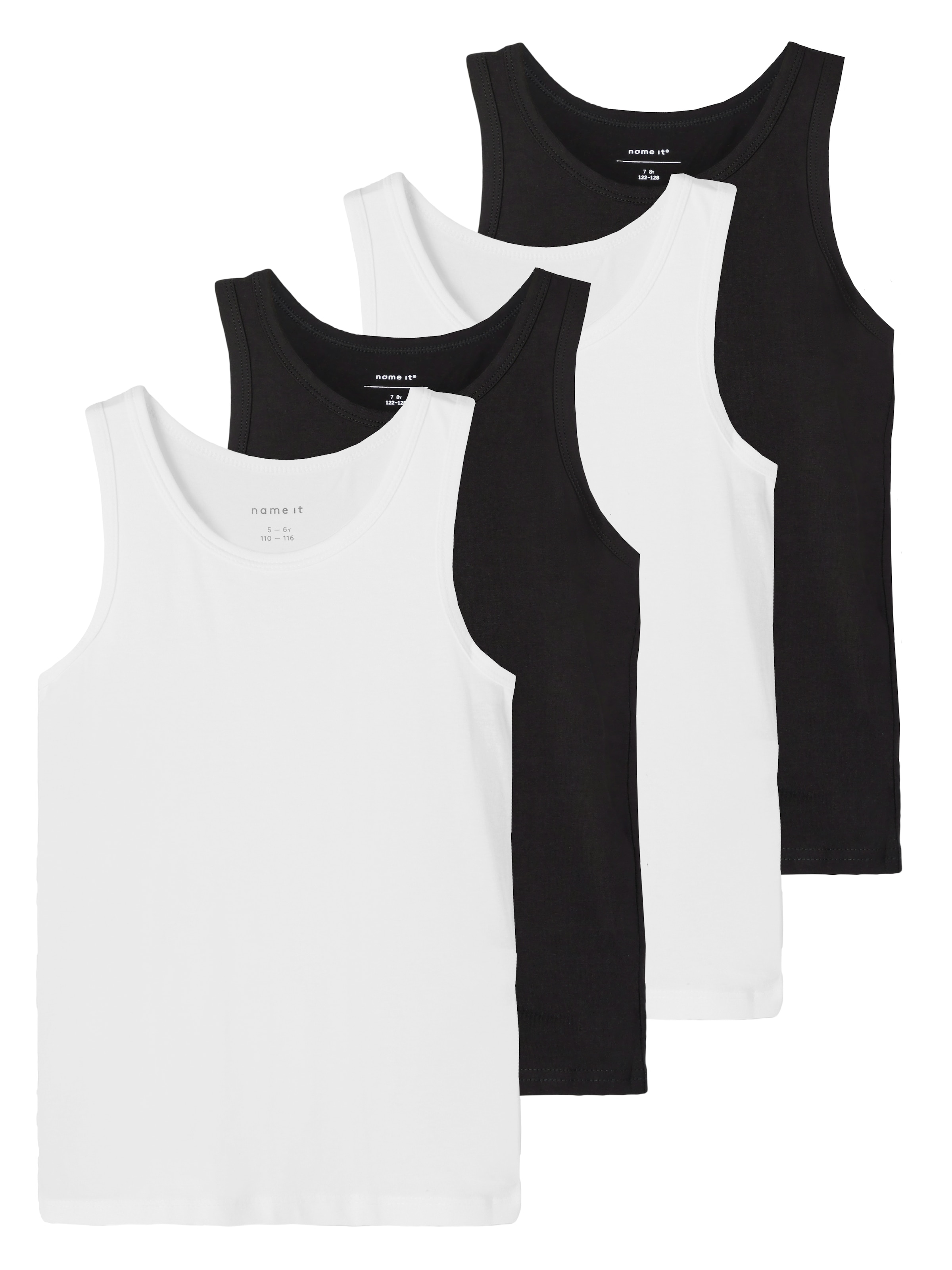 NAME IT - Camiseta térmica en negro: frente