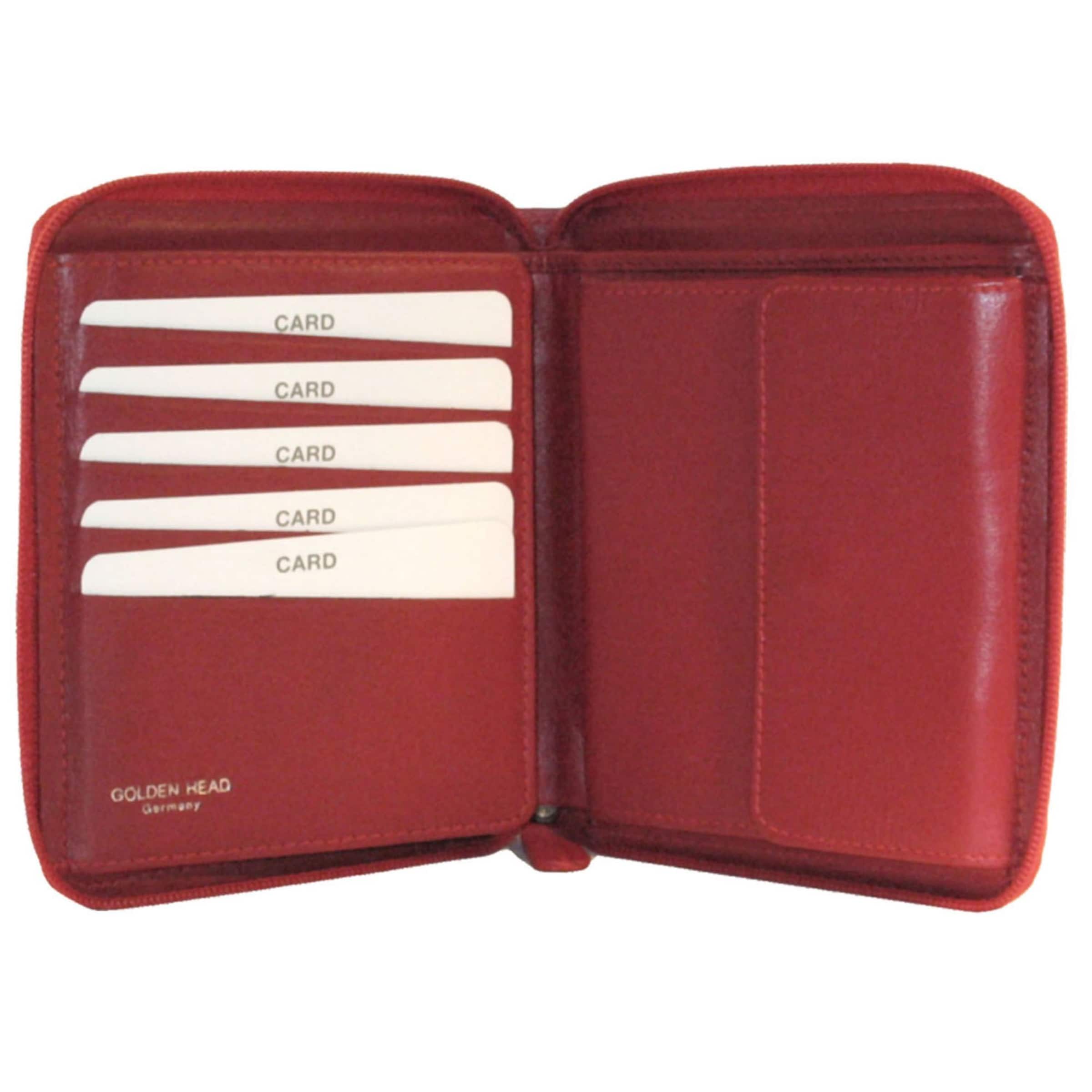 GOLDEN HEAD Wallet 'Polo' in Red