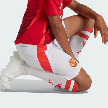 ADIDAS PERFORMANCE Regular Workout Pants 'Manchester United 24/25' in White