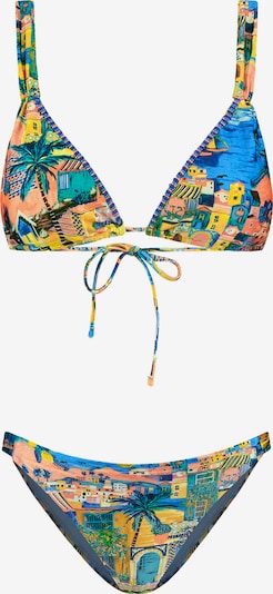 Bikinis iš Shiwi, spalva – mėlyna / tamsiai geltona / žalia / koralų splava, Prekių apžvalga