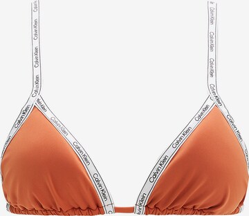 Calvin Klein Swimwear Треугольник Верх бикини в Оранжевый: спереди