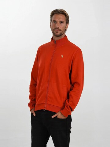 U.S. POLO ASSN. Sweatvest in Oranje: voorkant