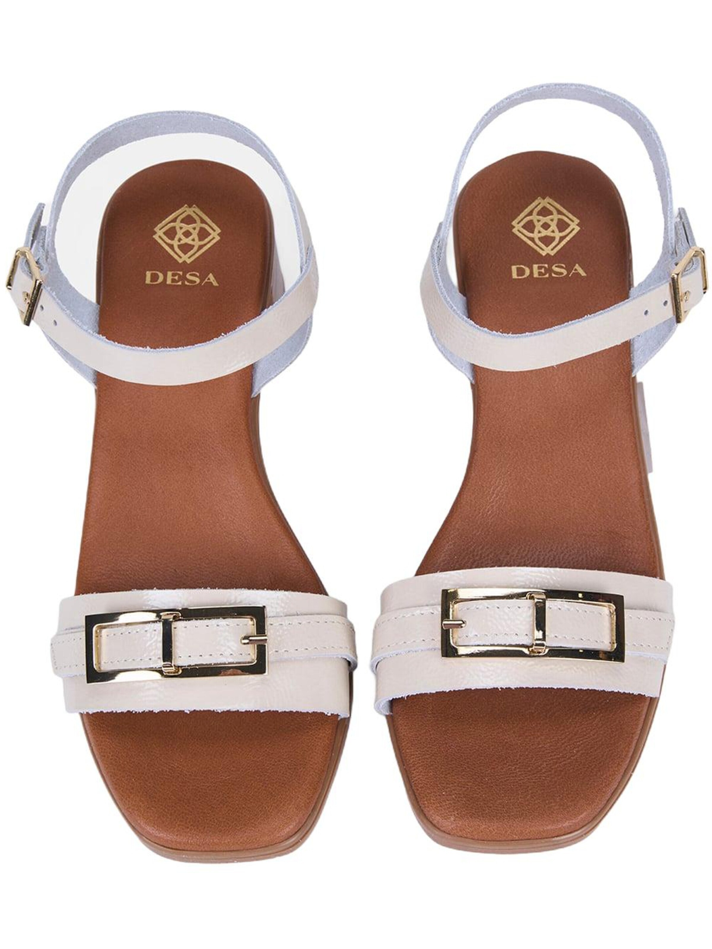 Desa T-bar sandals 'Sandalen mit Blockabsatz' in Beige
